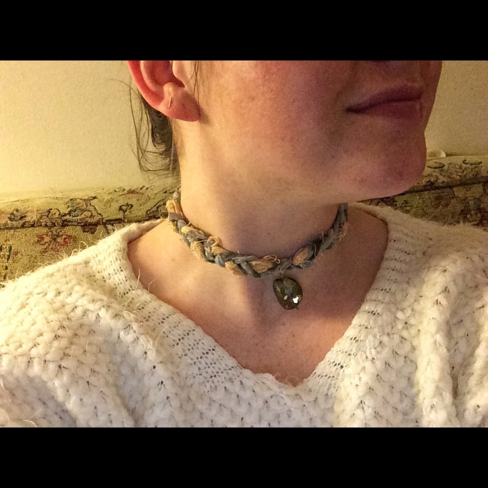 Handmade fabric and charm chokers